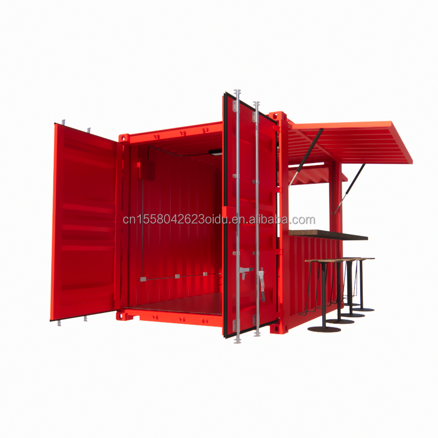 Hotel 10ft Mini Container Bar Stall in Supermarket with Sturdy Pop-up Store and Modern Design