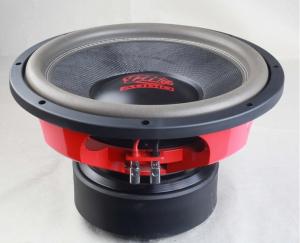 Quality Professional Powered Car Audio Speakers 2 Ohms Impendance RED Textured wholesale