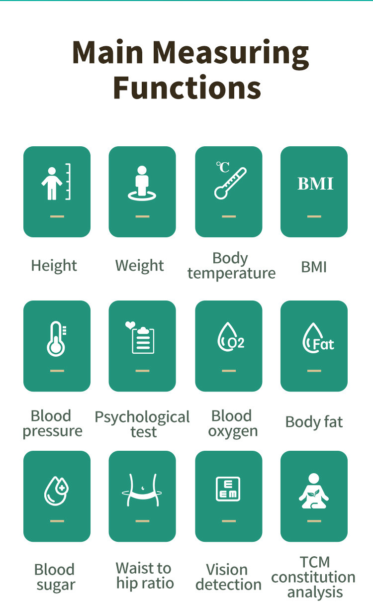 BMI Height And Weight Health Check Kiosk Body Fat Measuring Instrument