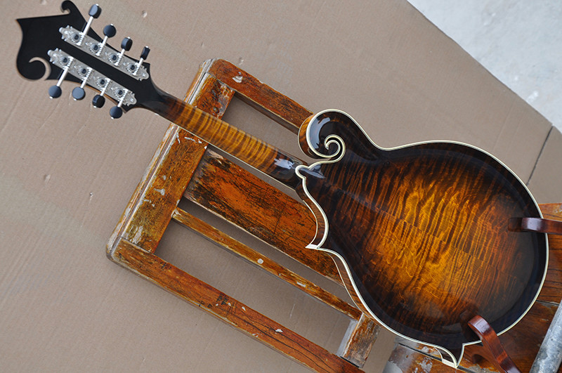 Handmade custom advanced 8 strings QT-F5 mandolin electric guitar with ebony fretboard