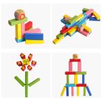54pcs Nontoxic Wooden Stacked High Board Games