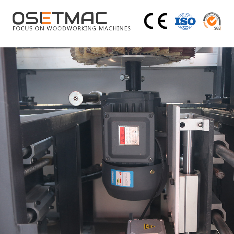 Powerful 4.11kW OSETMAC-60DS Solid Wood Brush Polishing Machine for Kitchen Cabinet