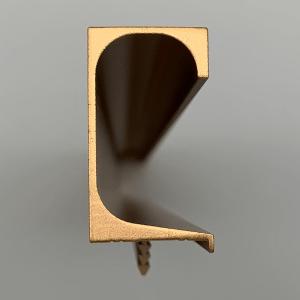 Quality Kitchen Cupboard Anodized Gold Aluminum Furniture Hidden Handles G Shaped 447mm wholesale