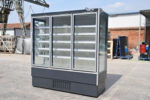Quality Multideck Commercial Stainless Steel Glass Door Freezer Cabinet R404a wholesale