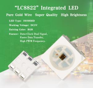 China APA102 Super LED Chip Replacement Product LC8822 Pixel Chip on sale