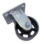 Rigid Cast Iron Castor Wheels High Temperature Casters 125MM