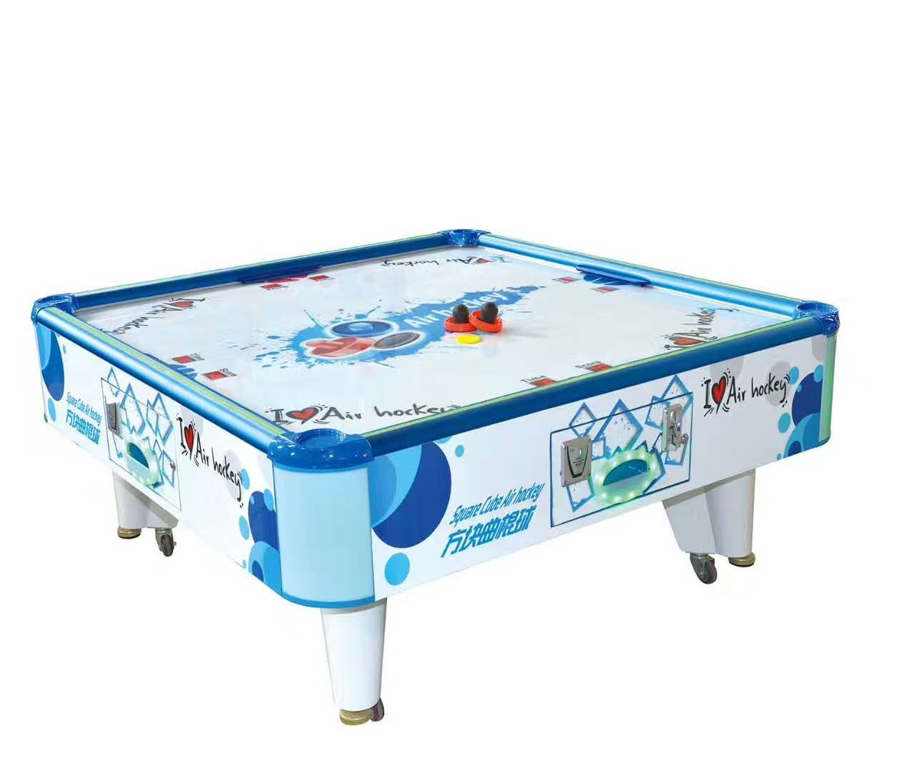 Mermaid Style Air Hockey Arcade Game , Waterproof Electric Air Hockey Table