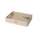 beige print animal pattern hotel leather memo box case supplies for 5-star hotel