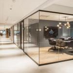 Modern Design Thick Frame Glass Office Walls With Tempered Glass