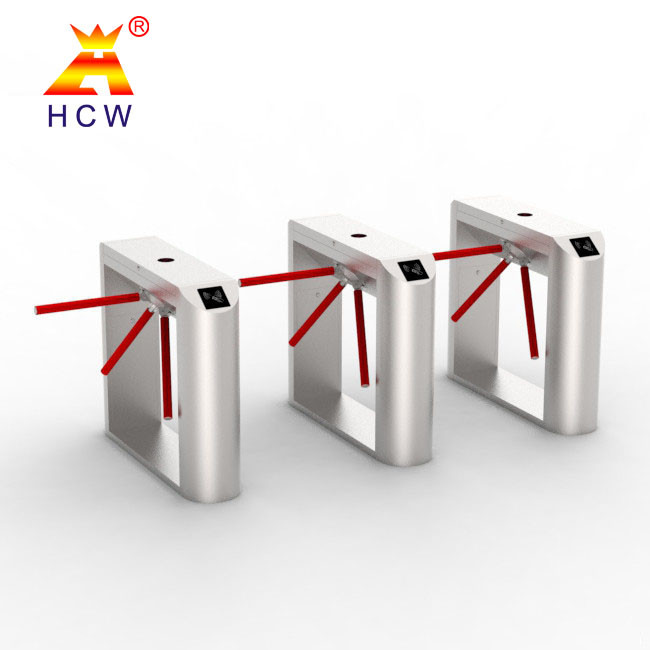 QR Code RFID Reader Train Station Turnstile 40 Persons / Minute Three Arm Turnstile