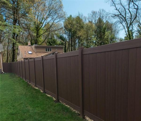 Rigid White Privacy Two-tone Vinyl Fence For Yard Fence Home Sercurity Picket