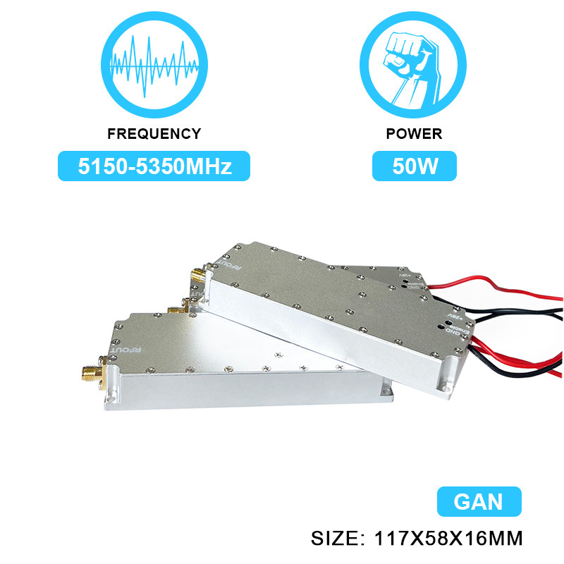 Fpv Anti Drone Module Jammer 50W 5.2g Antidrone Drone Signal Jamming Module With GAN And Isolation Protector
