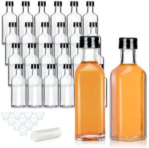 Quality 750ml Round Olive Oil Glass Bottle with Customized Black Screw Cap and Transparent wholesale
