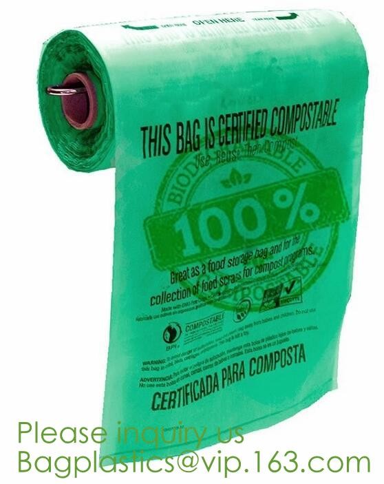 64 Gallon compostable trash bag biodegradable garbage bag, 0.9 Mil, 47"W x 60"H,cornstarch made 100% eco friendly direct