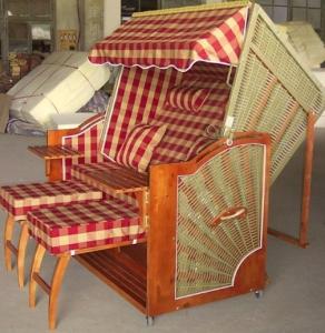 Quality Hand-Woven Roofed Wicker Beach Chair &amp; Strandkorb For Outdoor Pool / Beach wholesale