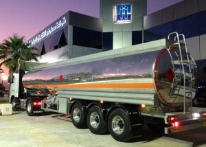 Quality 3 Axle Aluminum Tanker Trailer For Methyl Methane , Fuel Tanker Semi Trailer wholesale