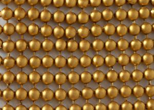 Quality Golden Alloy Metal Sequin Fabric Metallic Curtain Durable 5mm Dia wholesale