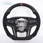 Real Forged Carbon Fiber Cadillac Srx Steering Wheel Custom Sports Blue Stitch