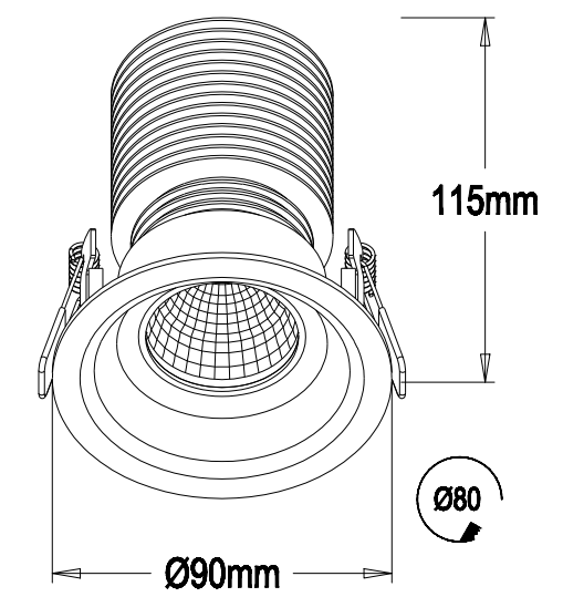 wholesale triac dimmable Led Cob downlight with CE,RoHS SAA certificate warranty 3 years