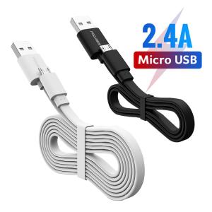 Quality 1M 2.4A Micro USB Data Transfer Cable Flat USB Charging Cable wholesale