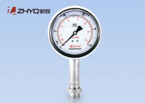 Quality Clamp Connection Diaphragm Pressure Gauge , Bourdon Tube Pressure Gauge PT124Y-622 wholesale