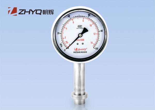 Clamp Connection Diaphragm Pressure Gauge , Bourdon Tube Pressure Gauge PT124Y