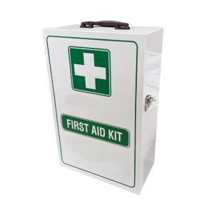 Quality Large Workplace 2 Shelf First Aid Cabint Empty White With Pocket wholesale