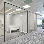 Slim Frame Demountable Glass Partitions Clear and Tempered Glass