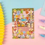 0.7mm Cartoon Sticker Sheet Soft Elastic 3D Puffy Stickers For Business Gifts