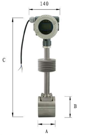 DN50 High Precision Industrial Flow Meter Vortex Steam Flow Meter Pulse Output