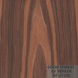Quality Engineered Veneer Santos Rose Wood Crown Cut Customized Service wholesale