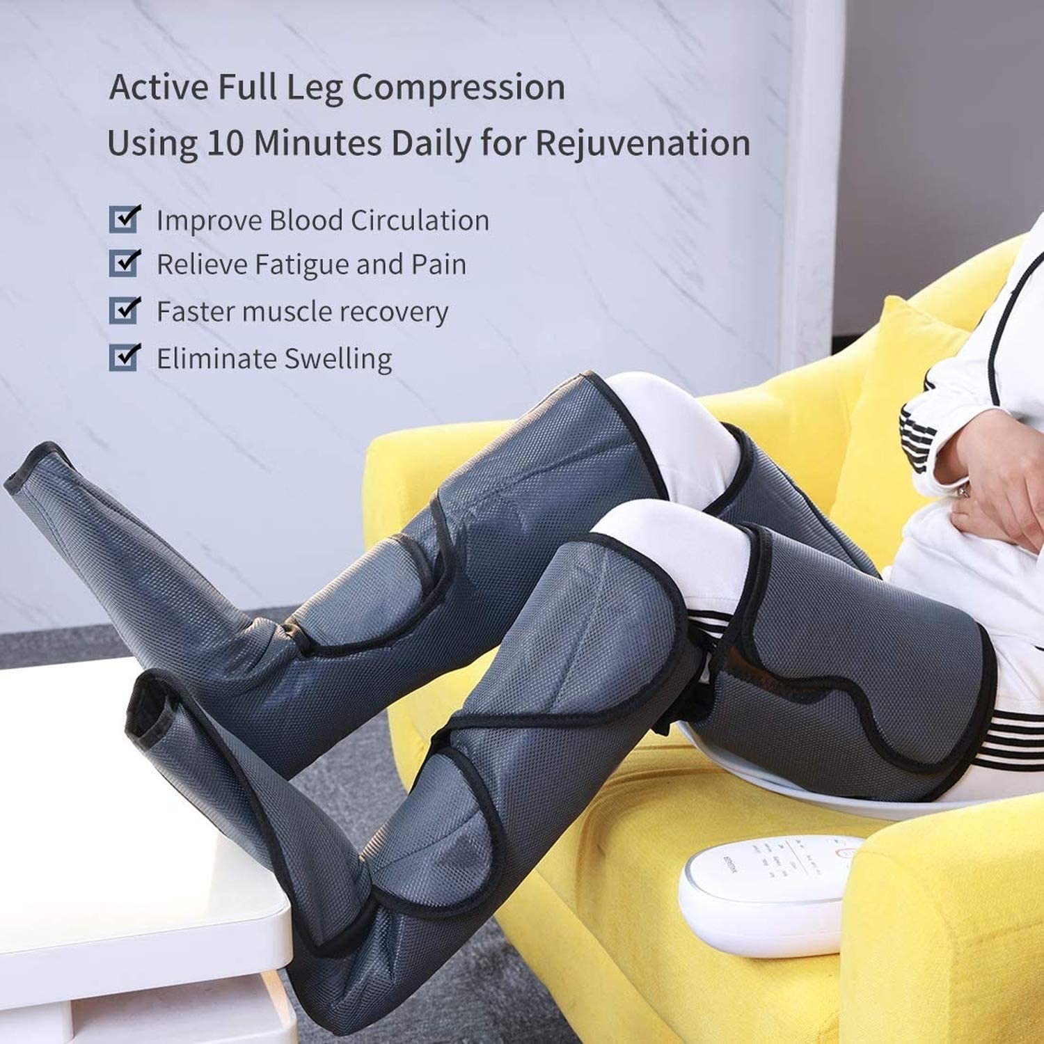 21W Air Compression Leg Massager With Heat