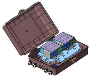 Quality Waterproof Outdoor ABS Plastic Fiber Splitter Distribution Box FTTX Solutions wholesale