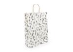 Luxury Die - Cut Silver Christmas Gift Bags With Twisted Handles OEM Service