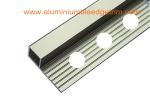 Bright Polished Champagne Metal Square Edge Tile Trim For Outside Corner