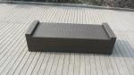 Square Resin Wicker Lounge Bed , Balcony / Garden Cane Daybed