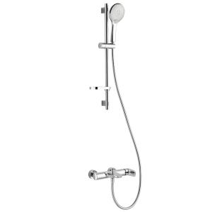 Quality Bathroom Handshower Slider Bar Wall-mounted Bath Shower Brass Chrome Faucet Set ARROW F2C9028C wholesale