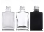 Square Transparent Black Hair Oil Glass Dropper Bottle Rectangle