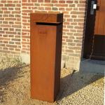 Residential Curbside Rusty Corten Steel Landscape Letter Box