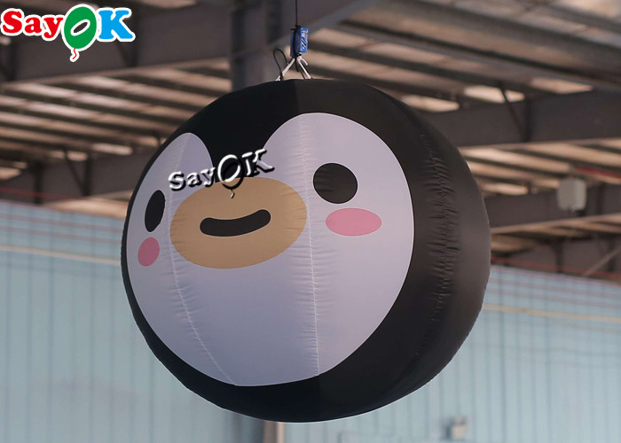 Customized 1.5m 5ft Inflatable Lighting Decoration Penguin Balloon