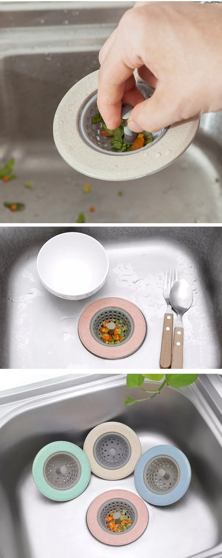 Kitchenware Silicone Sink Strainer Filter Drain Rubber Stopper Bathroom