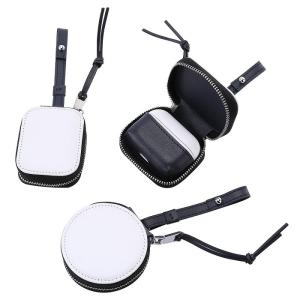Quality Leather Sublimation Airpods Bag Custom Headphone Bag For Sublimation Photos Printing wholesale