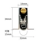 Sleek Silver Color Concealed Door Bottom Seal Adjust Height