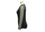 See Through Mesh Neck Sleeve Women Casual Attire , Women'S Fitted Black T Shirt