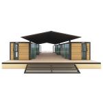 40ft Large Container House for Hotels and Countryside Resident Log Prefabricated