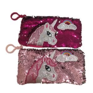 Quality Inch 7.87 Sequins Embellishment Unicorn Pen Bags Multi Functional Pencil Case EMC wholesale