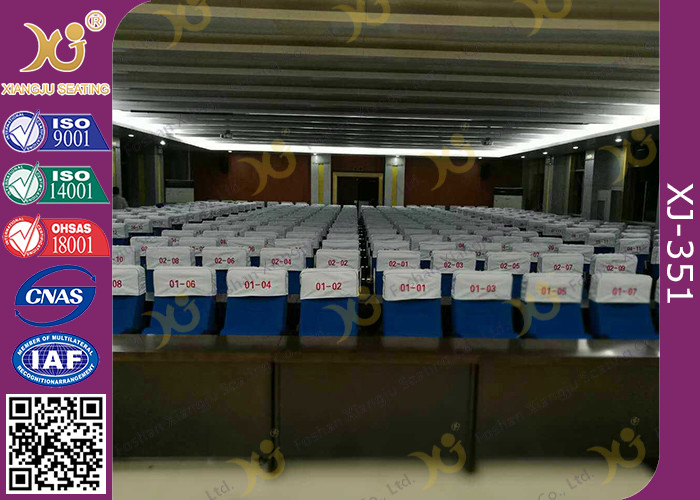 California Fire Proof Flame Retardant Concert Hall Seating With Folding Table