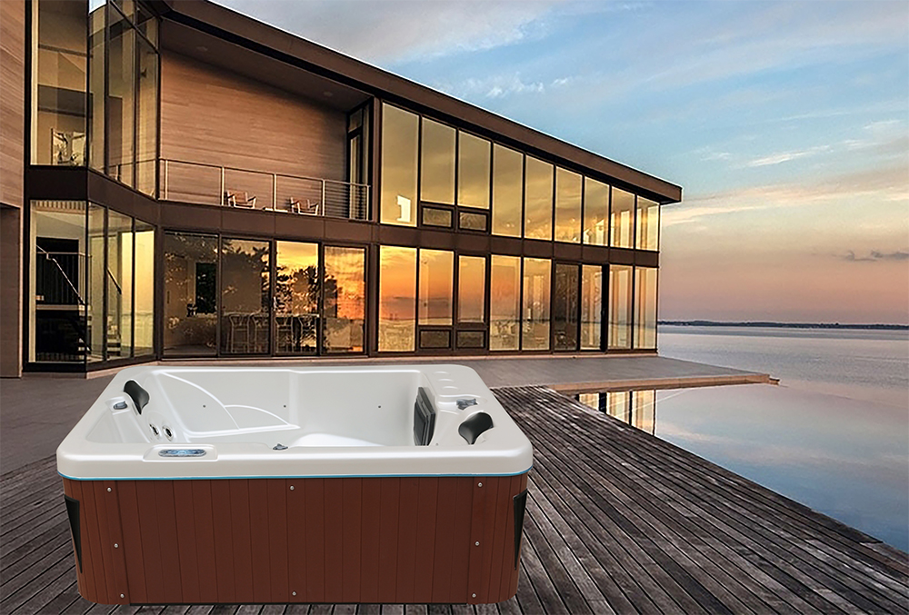 Backyard Swim SPA Hot Tub Outdoor Pool Spa Massage Bathtubs 2 Person