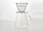 High Borosilicate Coffee Pot With Stasinless Steel Collapsible Shelves