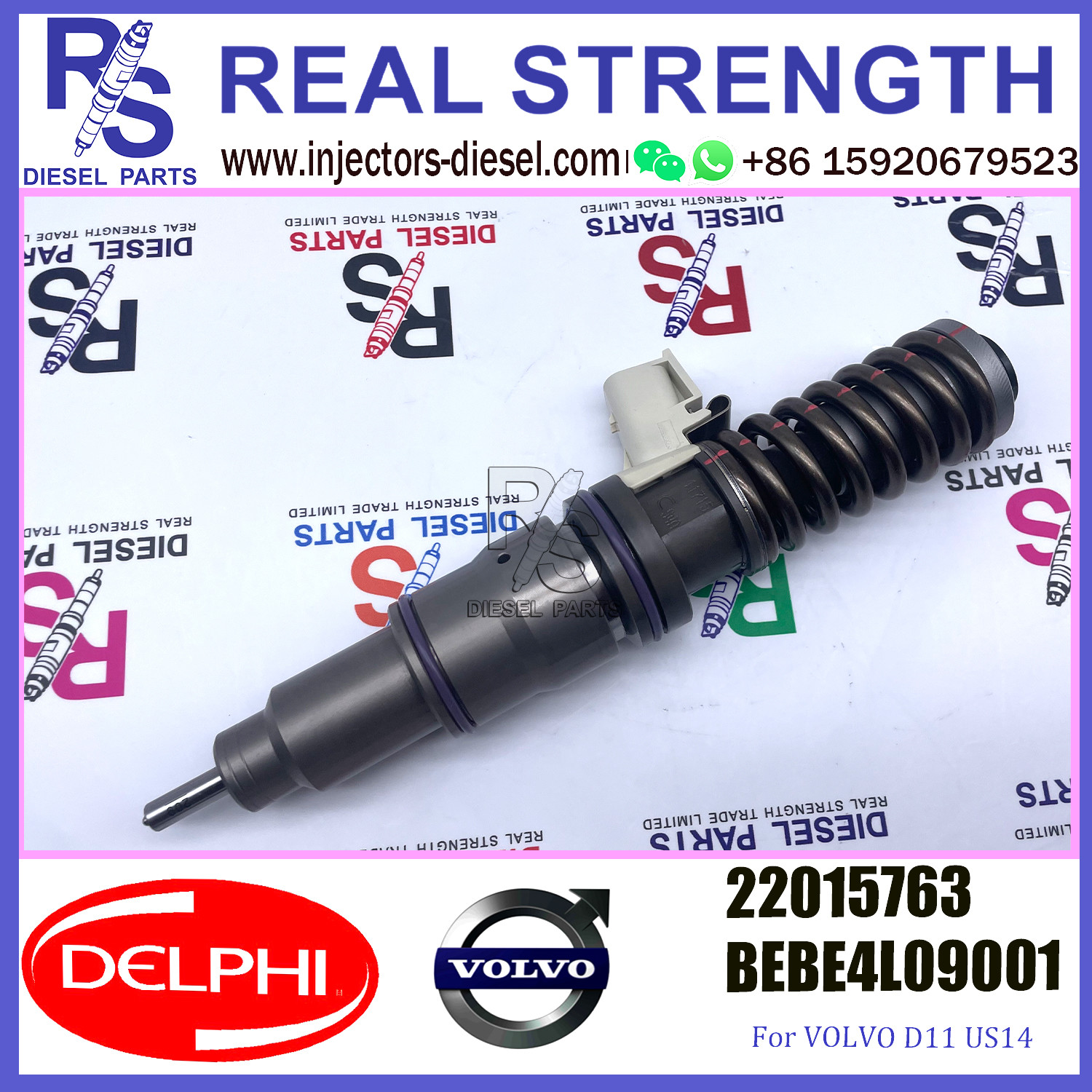 DELPHI 4pin injector 22015763 BEBE4L09001 Diesel pump Injector V-O-L-V 22015763 BEBE4L09001 E3.5 for V-O-L-V D11 US14